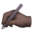 Writing Hand: Dark Skin Tone on Samsung