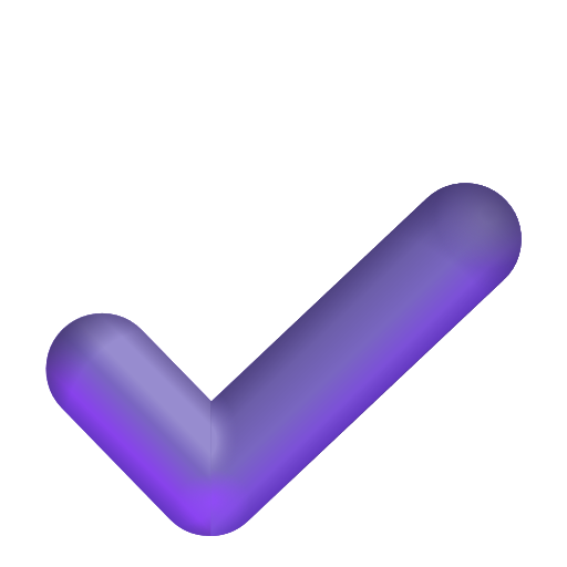 Heavy Check Mark on Microsoft 3D