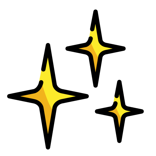 Sparkles on OpenMoji
