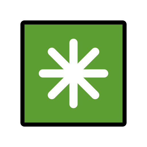 Eight Spoked Asterisk on OpenMoji