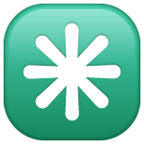 Eight Spoked Asterisk on WhatsApp