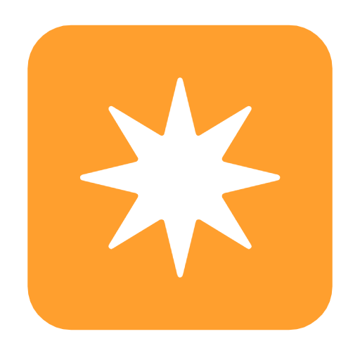 Eight Pointed Black Star on Microsoft Fluent