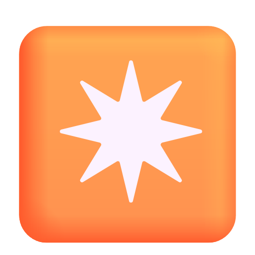 Eight Pointed Black Star on Microsoft 3D