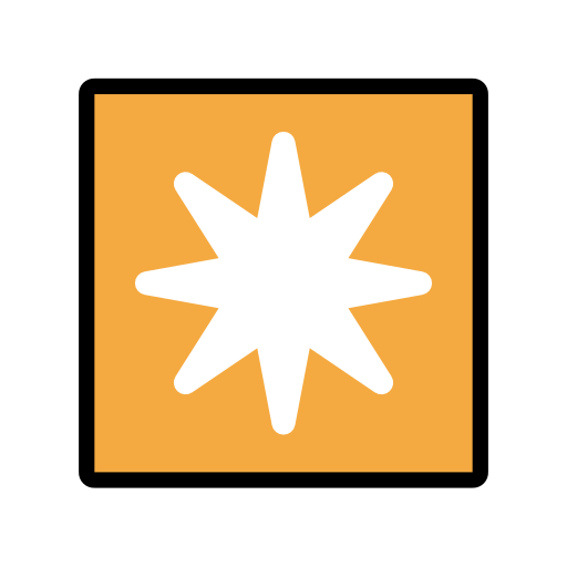 Eight Pointed Black Star on OpenMoji