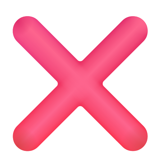Cross Mark on Microsoft 3D