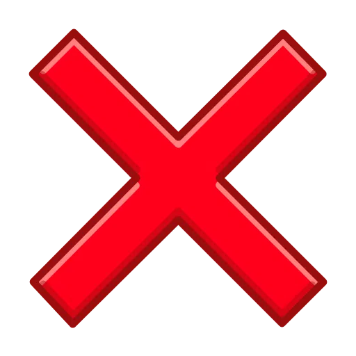 Cross Mark on Telegram