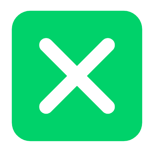 Negative Squared Cross Mark on Microsoft Fluent