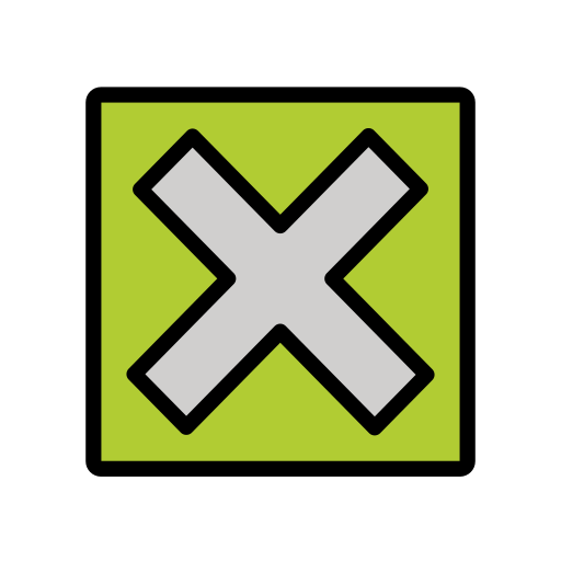 Negative Squared Cross Mark on OpenMoji