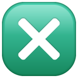 Negative Squared Cross Mark on WhatsApp