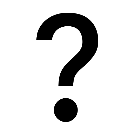 Black Question Mark Ornament on Noto Emoji