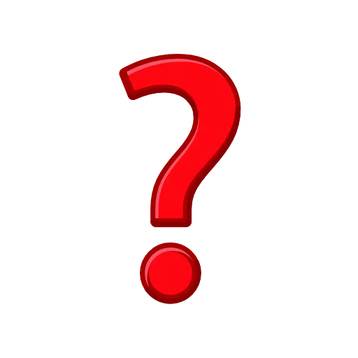 Black Question Mark Ornament on Telegram