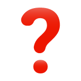Black Question Mark Ornament on WhatsApp