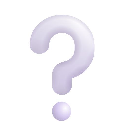 White Question Mark Ornament on Microsoft 3D