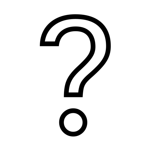 White Question Mark Ornament on Noto Emoji