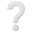 White Question Mark Ornament on Samsung