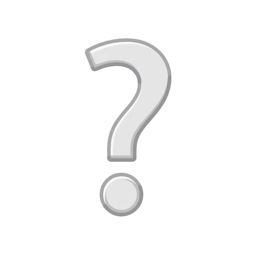 White Question Mark Ornament on Telegram