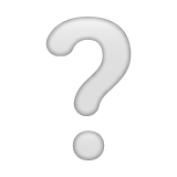 White Question Mark Ornament on WhatsApp