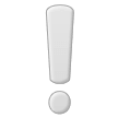 White Exclamation Mark Ornament on Samsung