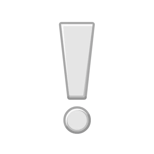 White Exclamation Mark Ornament on Telegram