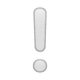 White Exclamation Mark Ornament on WhatsApp