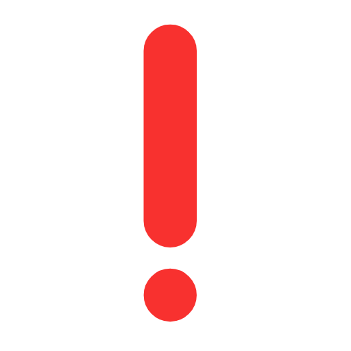 Heavy Exclamation Mark Symbol on Microsoft Fluent