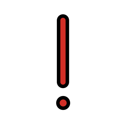 Heavy Exclamation Mark Symbol on OpenMoji