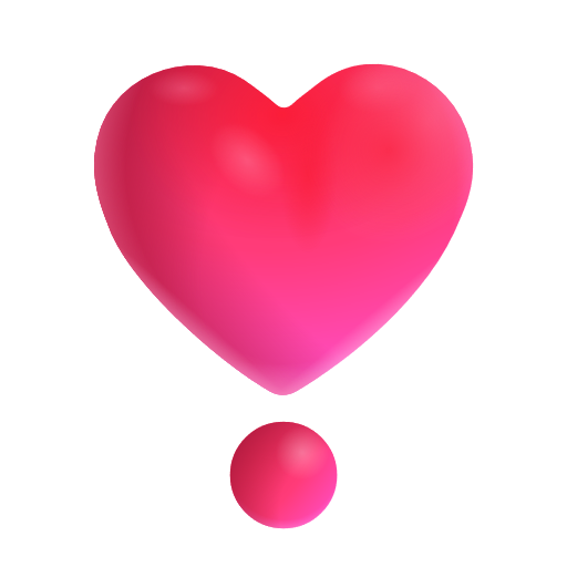 Heart Exclamation on Microsoft 3D