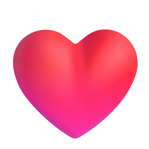 Heavy Black Heart on Microsoft 3D