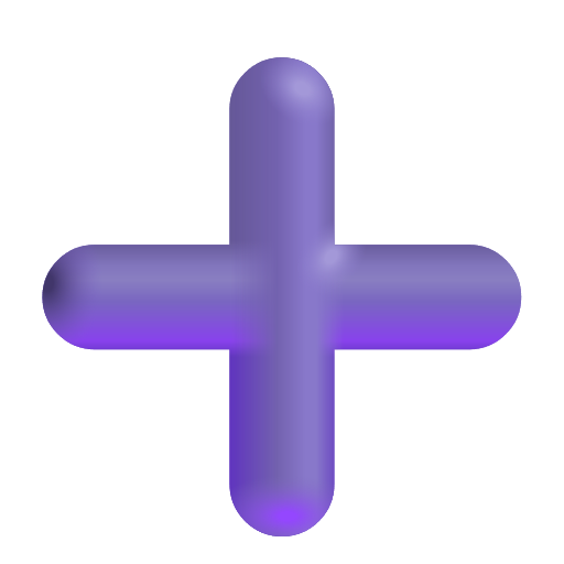 Heavy Plus Sign on Microsoft 3D
