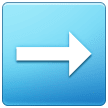 Black Rightwards Arrow on Samsung