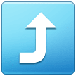 Arrow Pointing Rightwards Then Curving Upwards on Samsung