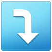 Arrow Pointing Rightwards Then Curving Downwards on Samsung