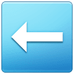 Leftwards Black Arrow on Samsung