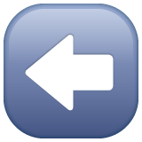 Leftwards Black Arrow on WhatsApp