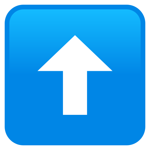 Upwards Black Arrow on JoyPixels