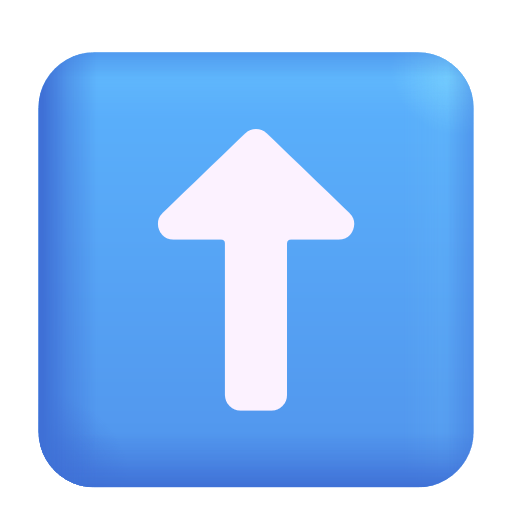 Upwards Black Arrow on Microsoft 3D