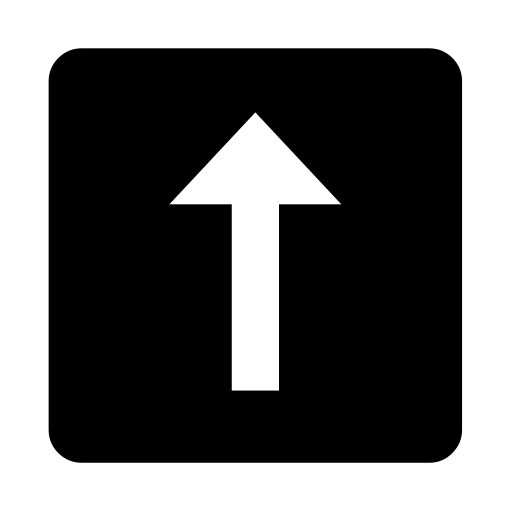 Upwards Black Arrow on Noto Emoji