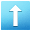Upwards Black Arrow on Samsung