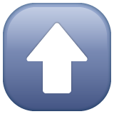 Upwards Black Arrow on WhatsApp