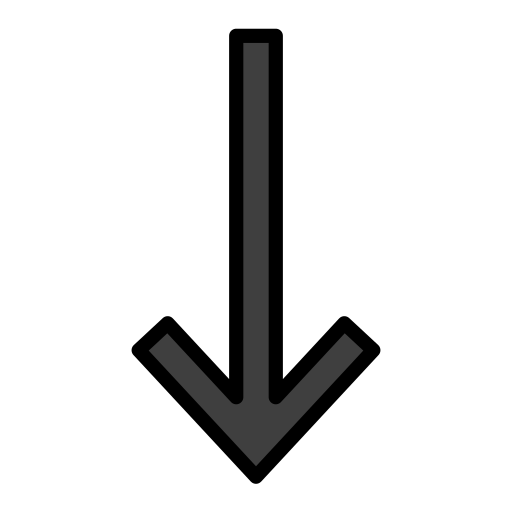 Downwards Black Arrow on OpenMoji