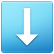 Downwards Black Arrow on Samsung
