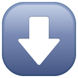 Downwards Black Arrow on WhatsApp