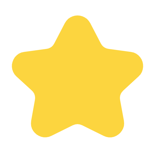 White Medium Star on Microsoft Fluent