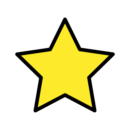 White Medium Star on OpenMoji