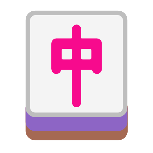 Mahjong Tile Red Dragon on Microsoft Fluent
