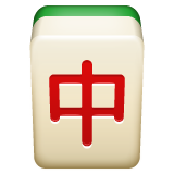 Mahjong Tile Red Dragon on WhatsApp