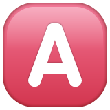 Negative Squared Latin Capital Letter A on WhatsApp