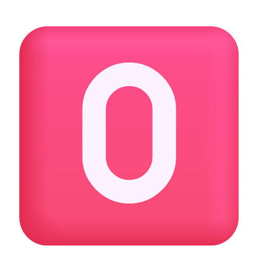 Negative Squared Latin Capital Letter O on Microsoft 3D