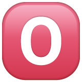 Negative Squared Latin Capital Letter O on WhatsApp