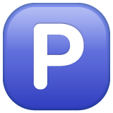Negative Squared Latin Capital Letter P on WhatsApp
